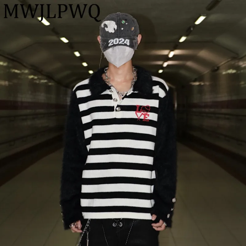 MWJLPWQ Dark Style Long Sleeve Button Punk Light Striped Shirt For Men Fur Lapel Design Sense Autumn Unisex Casual Tops 12470
MWJLPWQ Dark Style Long Sleeve Button Punk Light Striped Shirt For Men Fur Lapel Design Sense Autumn Unisex Casual Tops 12470