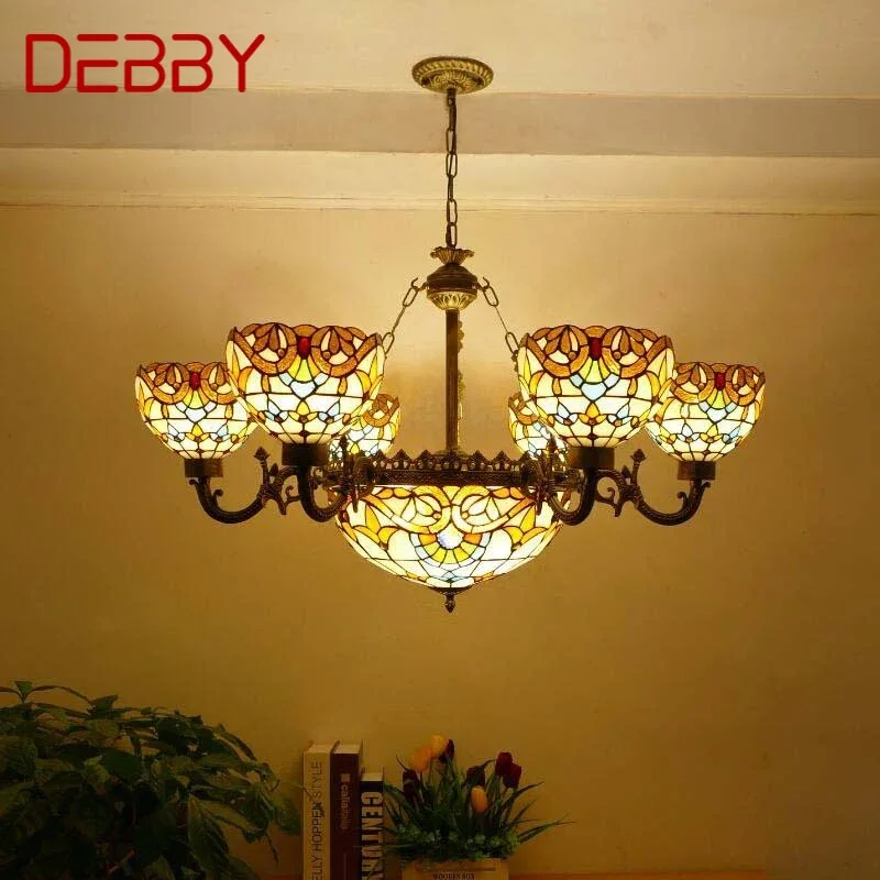 DEBBY Tiffany European Living Room PendantLamp Vintage Creative Color Glass restaurant Bedroom Hotel Chandelier
DEBBY Tiffany European Living Room PendantLamp Vintage Creative Color Glass restaurant Bedroom Hotel Chandelier