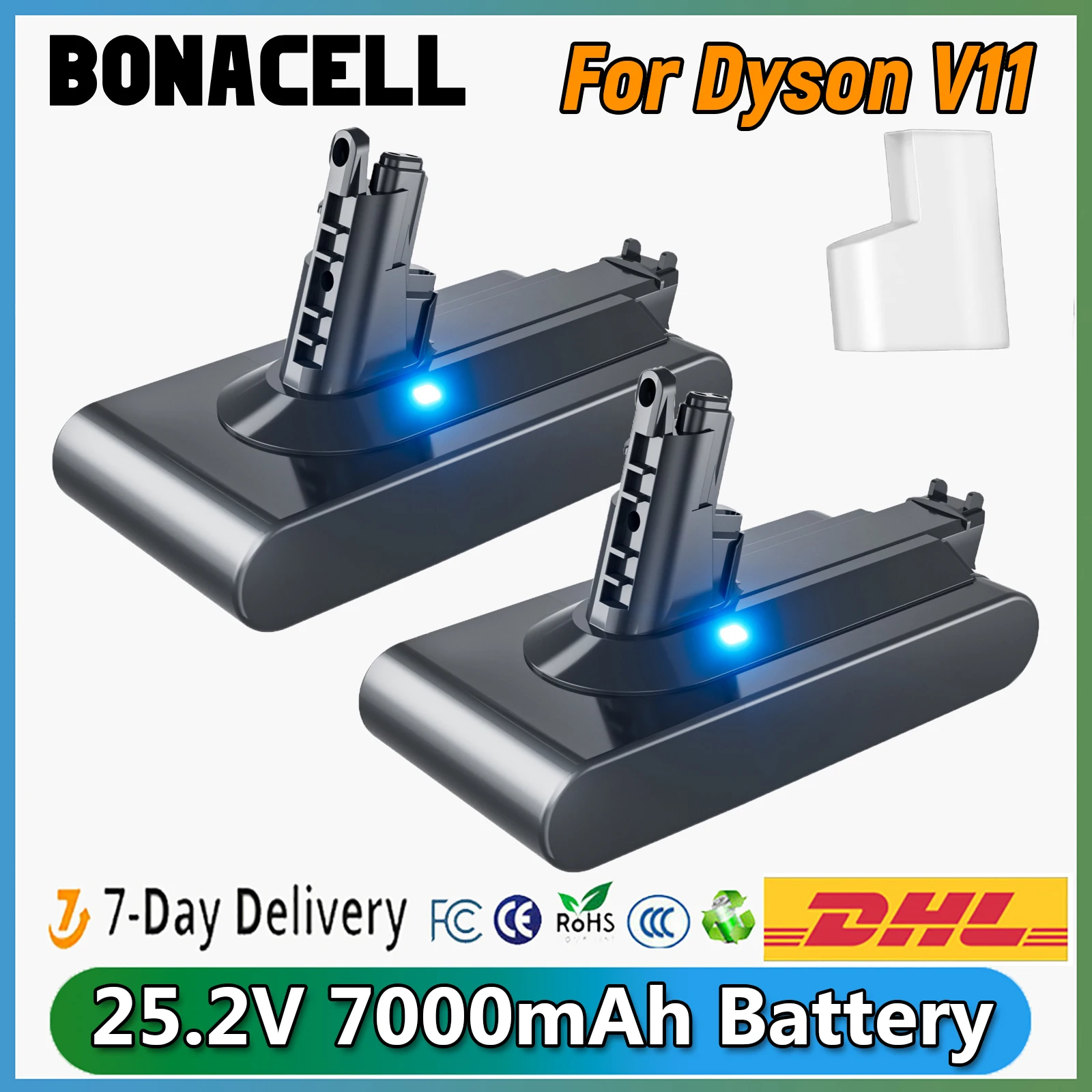 For Dyson V11 Screw Type Rechargeable Battery 25.2V 7000mAh SV15 Vacuum Cleaner Battery For V11 Series Replacement Battery
For Dyson V11 Screw Type Rechargeable Battery 25.2V 7000mAh SV15 Vacuum Cleaner Battery For V11 Series Replacement Battery