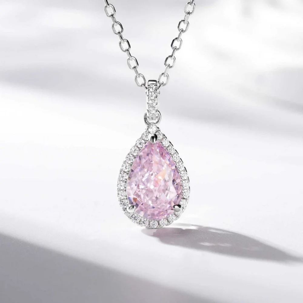 Pear Cut Natural Pink Topaz 925 Sterling Silver Waterdrop Pendant Necklace for Woman Colorful Gemstone Fine Jewelry Choker Prata
Pear Cut Natural Pink Topaz 925 Sterling Silver Waterdrop Pendant Necklace for Woman Colorful Gemstone Fine Jewelry Choker Prata