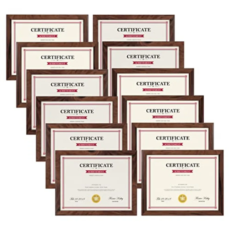 Picture Frame Set of 12, Multi Rustic Walnut Wood-Color 8.5 x 11 Frames Bulk for Award Certificate Document Diploma, Wall or Ta
Picture Frame Set of 12, Multi Rustic Walnut Wood-Color 8.5 x 11 Frames Bulk for Award Certificate Document Diploma, Wall or Ta