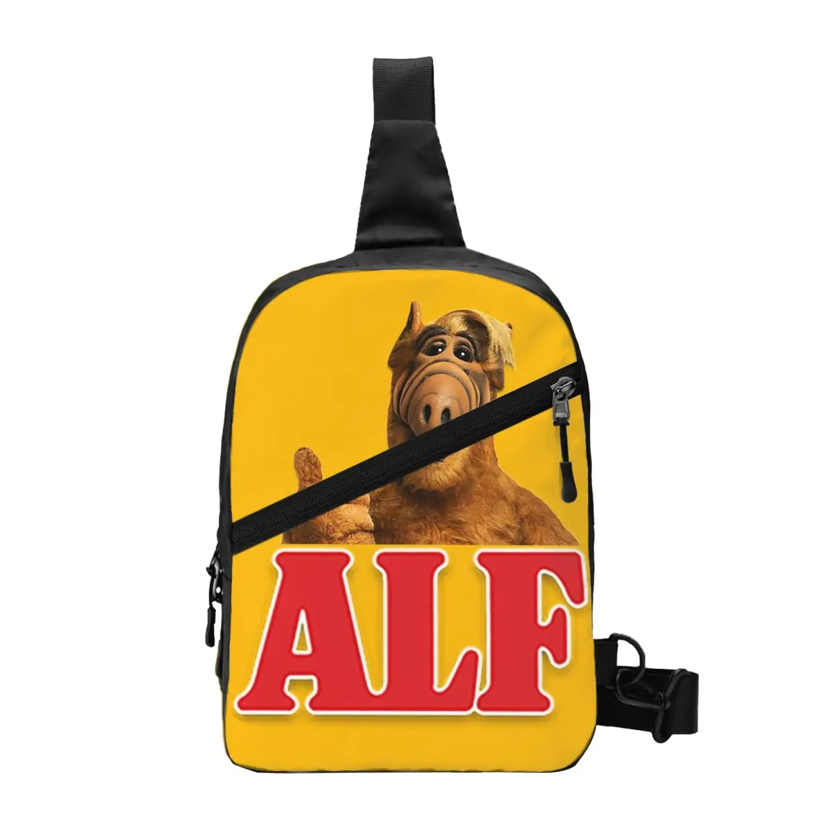 Fashion ALF Alien Life Form Crossbody Sling Backpack Men Sci Fi TV Show Shoulder Chest Bags for Travel Cycling
Fashion ALF Alien Life Form Crossbody Sling Backpack Men Sci Fi TV Show Shoulder Chest Bags for Travel Cycling