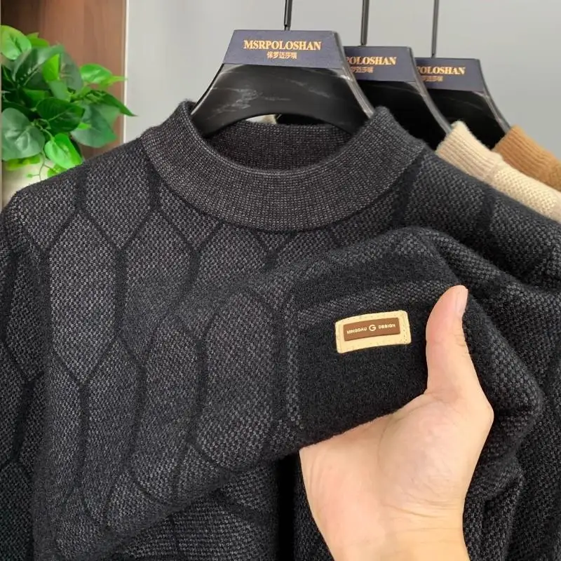 Thiened Knitted round Ne Sweater Men's Faion Loose Warm Long Sve Base Layer f High Collar Autumn Winter New Arrival
Thiened Knitted round Ne Sweater Men's Faion Loose Warm Long Sve Base Layer f High Collar Autumn Winter New Arrival