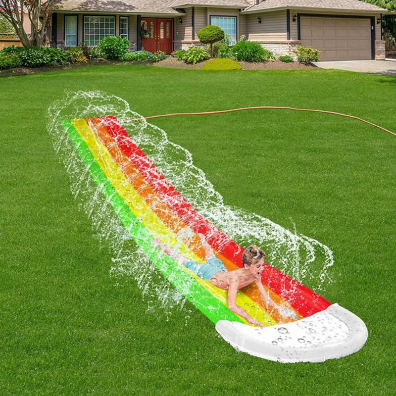 Outdoor Lawn Water Toys Backyard Children's Adult Toys Inflatable Sliding Pool PVC Single Person and Two Person Sliding Channel
Outdoor Lawn Water Toys Backyard Children's Adult Toys Inflatable Sliding Pool PVC Single Person and Two Person Sliding Channel