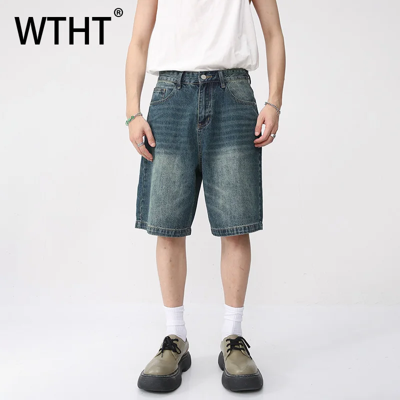 WTHT Fashion Men's Gradient Do Old Design loose Denim Shorts Trendy 2025 Summer High-waisted Straight Short Pants Male 2A0576
WTHT Fashion Men's Gradient Do Old Design loose Denim Shorts Trendy 2025 Summer High-waisted Straight Short Pants Male 2A0576