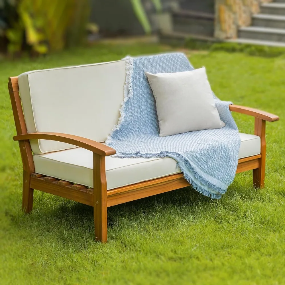 Laurent 800lbs Capacity Acacia Outdoor Loveseat, FSC Certified 2 Seater Patio Sofa with 3.9in Thick Cushions
Laurent 800lbs Capacity Acacia Outdoor Loveseat, FSC Certified 2 Seater Patio Sofa with 3.9in Thick Cushions