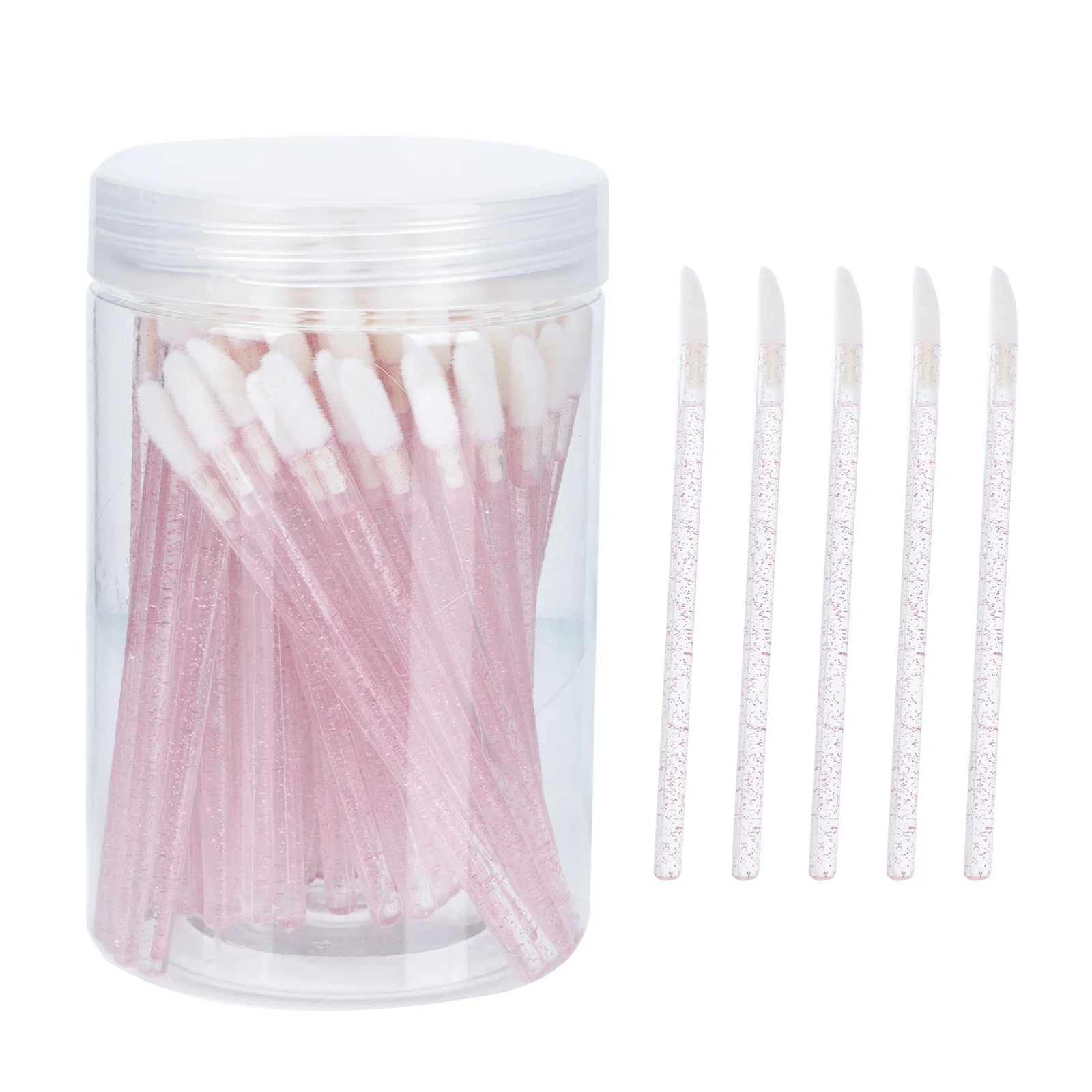 100 Pcs Brush Flocked Head Crystal Handle Disposable Lipstick Makeup Travel Size Makeup Supplies Professional Use
100 Pcs Brush Flocked Head Crystal Handle Disposable Lipstick Makeup Travel Size Makeup Supplies Professional Use