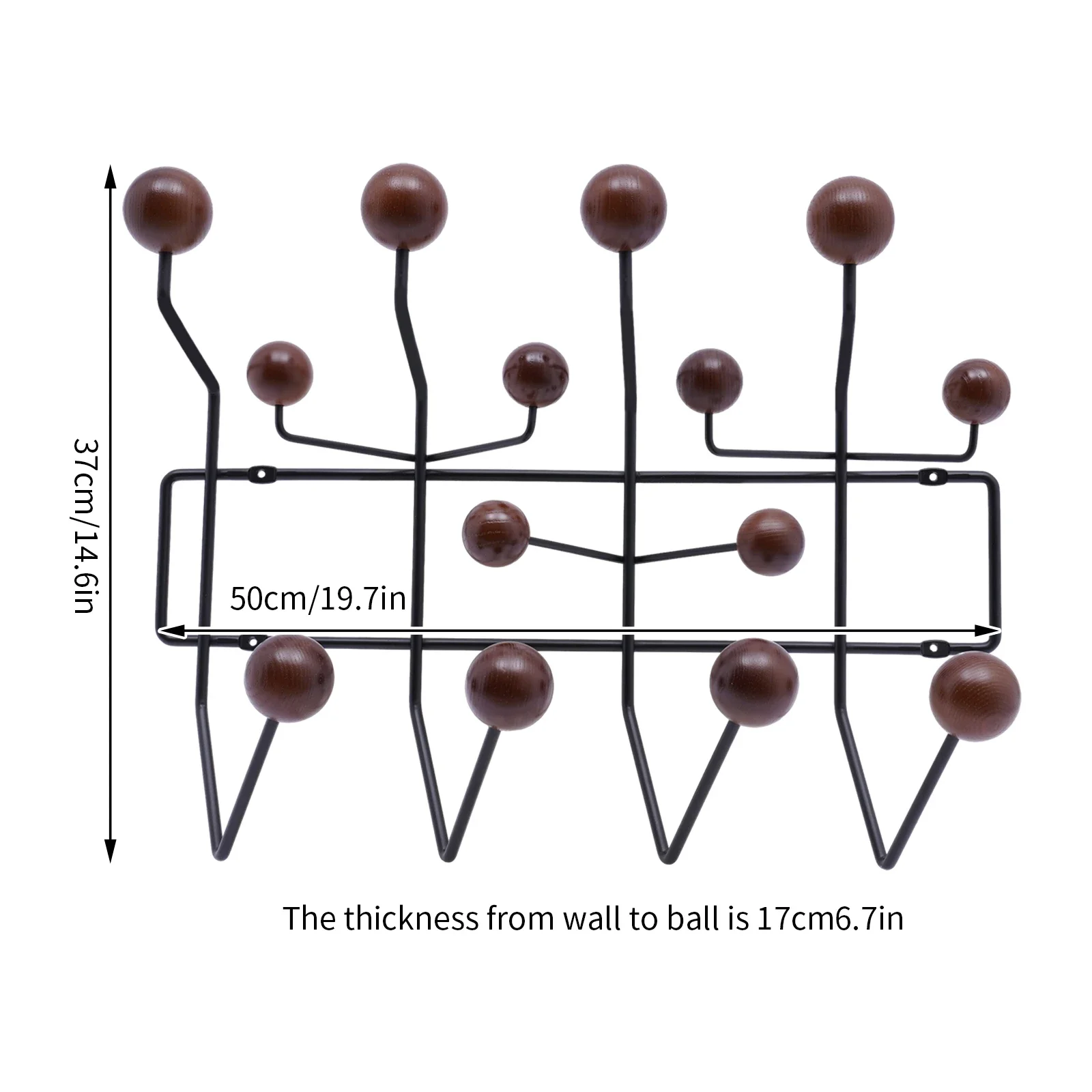 Bubble Wall Mounted Coat Rack, Clothes Rack, Coat Hat Rack With 14 Hooks Wood and Iron For Hallways, Bedrooms, Living Rooms
Bubble Wall Mounted Coat Rack, Clothes Rack, Coat Hat Rack With 14 Hooks Wood and Iron For Hallways, Bedrooms, Living Rooms