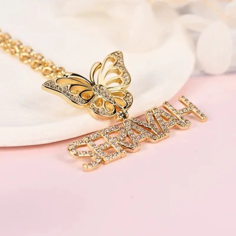 925 Silver Zircon Butterfly Name Necklace Turn Name Pendant Custom Sterling Silver Cuban Chain Personalized Name Girlfriend Gift
925 Silver Zircon Butterfly Name Necklace Turn Name Pendant Custom Sterling Silver Cuban Chain Personalized Name Girlfriend Gift