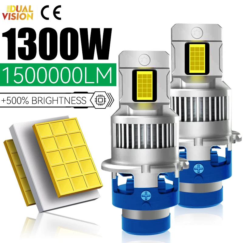 1300W 1500000LM D2S Car Headlight Canbus HID D4S D2S D2R D4R Xenon Auto Lamps 6500K STG 9054 CSP 1:1 Mini Lamp Plug&Play 12V 24V
1300W 1500000LM D2S Car Headlight Canbus HID D4S D2S D2R D4R Xenon Auto Lamps 6500K STG 9054 CSP 1:1 Mini Lamp Plug&Play 12V 24V