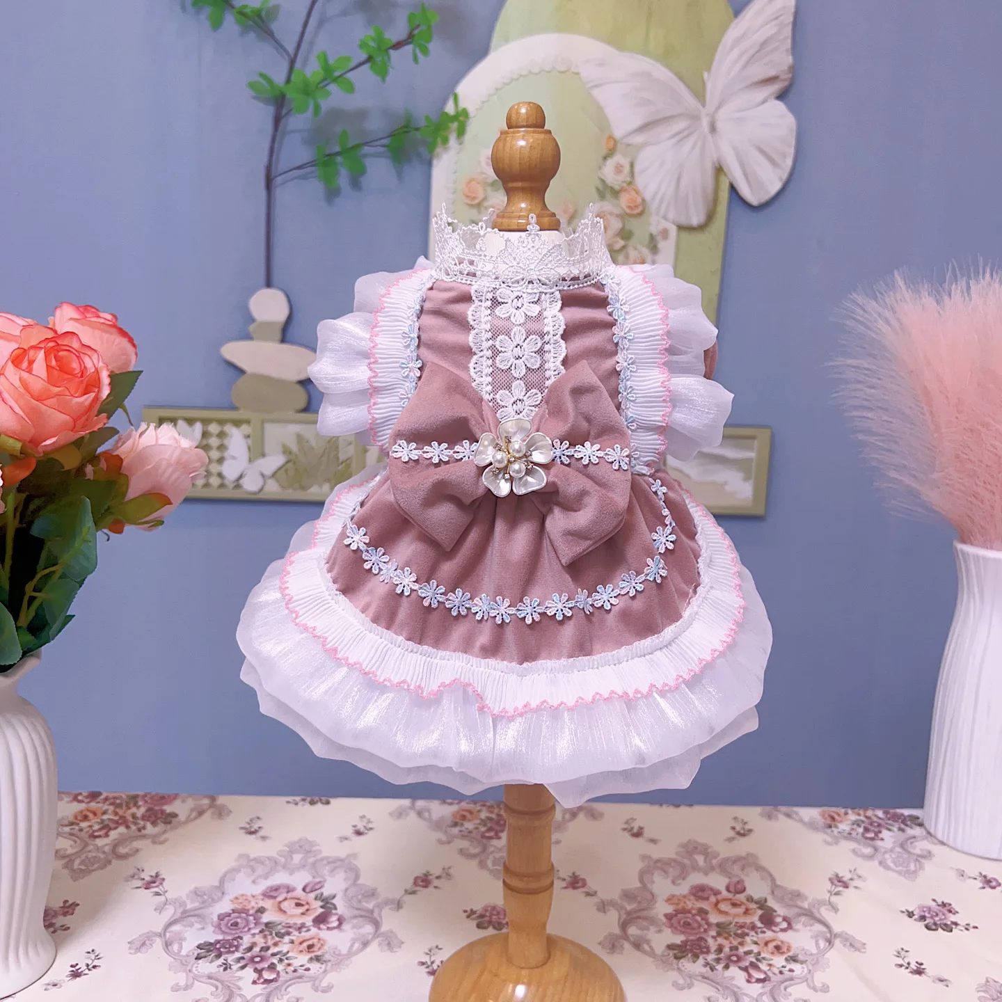 Осенне-зимняя хлопковая бархатная одежда для щенков, плотные плюшевые розовые, белые платья принцессы для маленьких и средних собак, одежда для чихуахуа
Осенне-зимняя хлопковая бархатная одежда для щенков, плотные плюшевые розовые, белые платья принцессы для маленьких и средних собак, одежда для чихуахуа