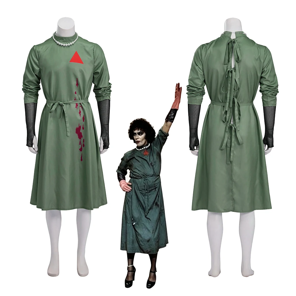 Rocky Horror Show Dr. Frank N. Furter Cosplay Costume Laboratory Green Overalls Men's Halloween Horror Frank Outfits
Rocky Horror Show Dr. Frank N. Furter Cosplay Costume Laboratory Green Overalls Men's Halloween Horror Frank Outfits