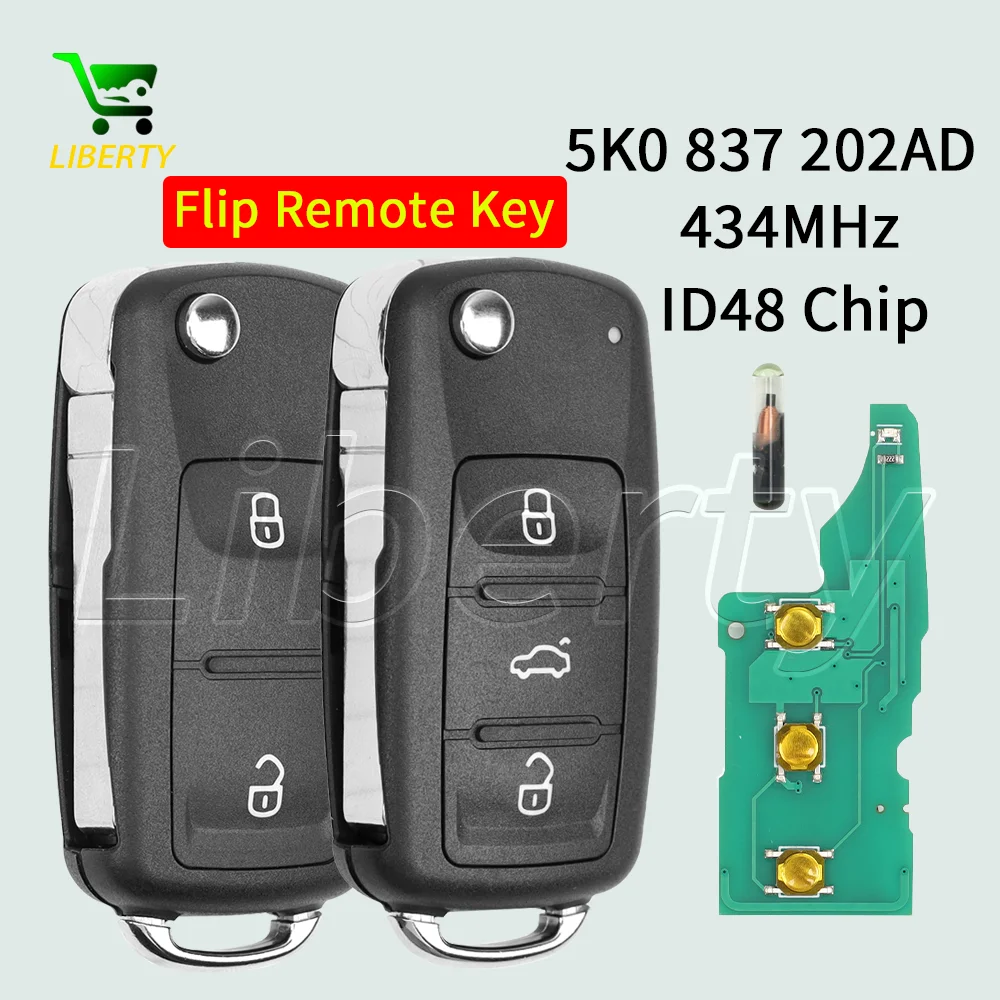 Liberty 5K0837202AD Flip Remote Key 434MHz 48Chip for VW Golf Mk6 Estate Caddy Eos Jetta Polo Scirocco Tiguan Skoda Seat Cordoba
Liberty 5K0837202AD Flip Remote Key 434MHz 48Chip for VW Golf Mk6 Estate Caddy Eos Jetta Polo Scirocco Tiguan Skoda Seat Cordoba