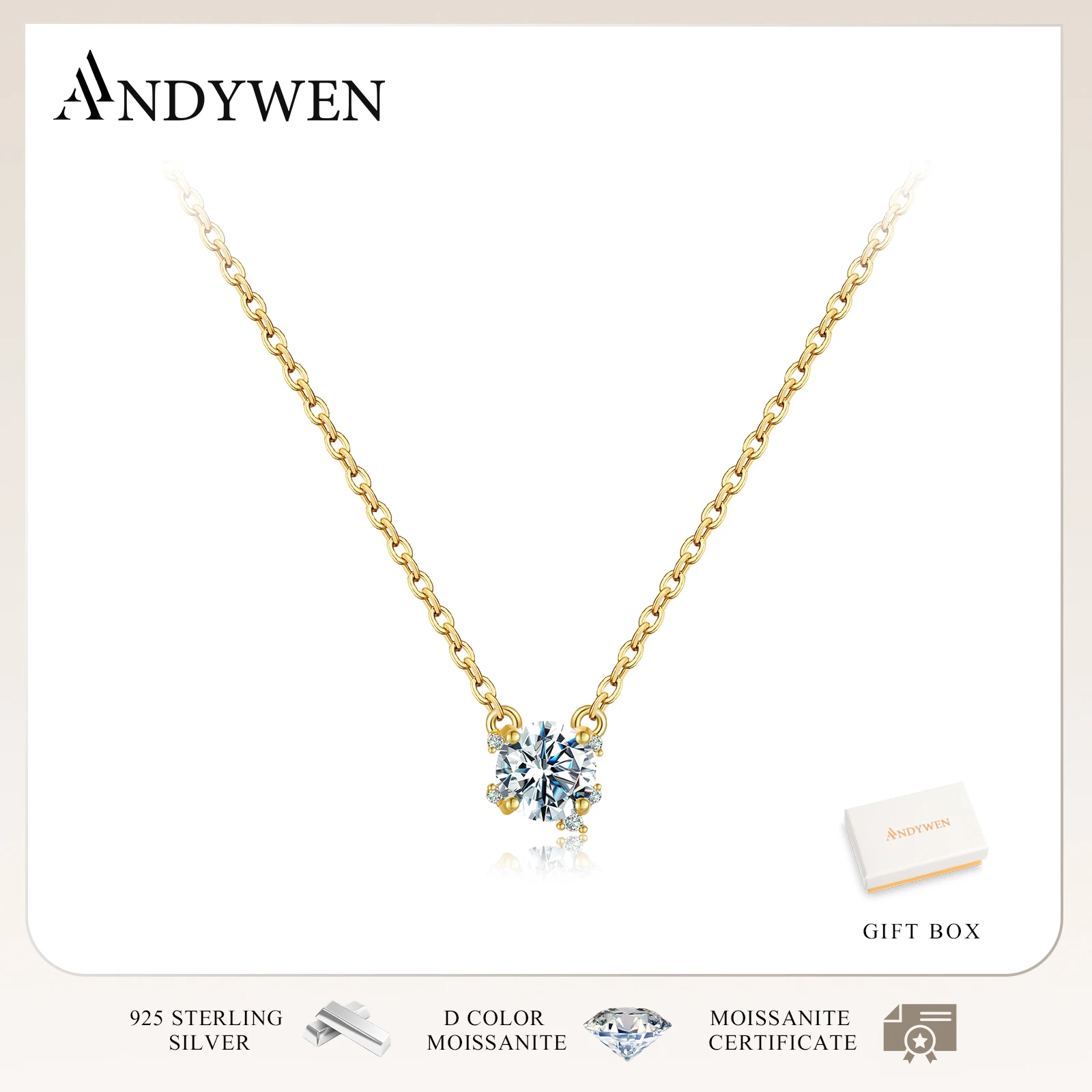 ANDYWEN 925 Sterling Silver D Color VVS1 Round Cut Moissanite 1CT Necklace 2026 Women Fine Wedding Anniversary Jewelry Gift
ANDYWEN 925 Sterling Silver D Color VVS1 Round Cut Moissanite 1CT Necklace 2026 Women Fine Wedding Anniversary Jewelry Gift