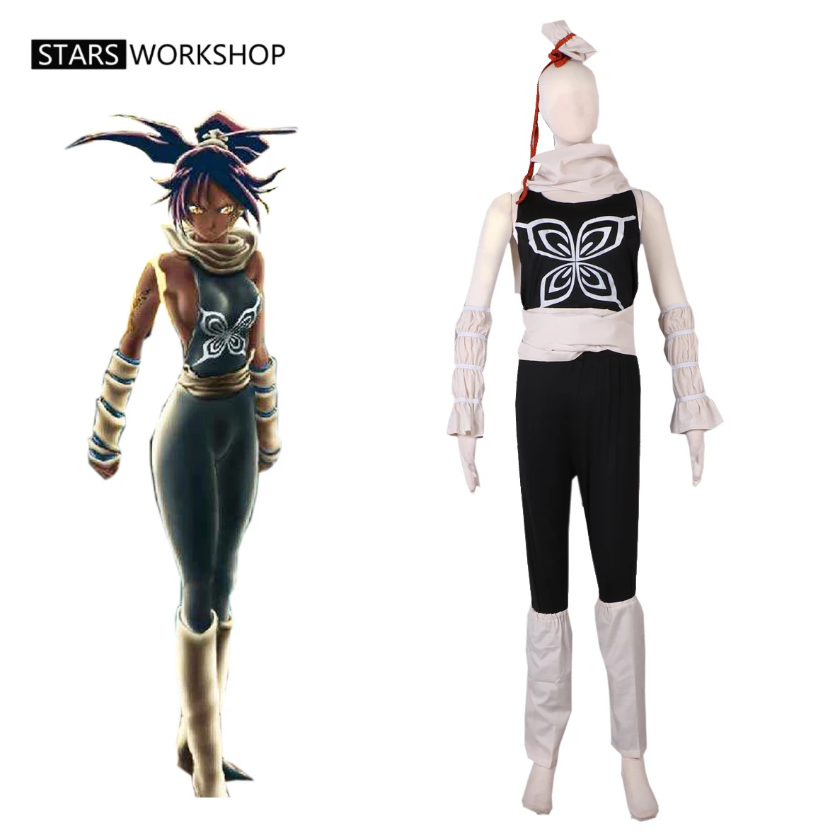 Anime Bleach Gotei 13 The 2nd Division Captain Shihouin Yoruichi Cosplay Costumes Hornet's Corset Fighting Uniform Outfits
Anime Bleach Gotei 13 The 2nd Division Captain Shihouin Yoruichi Cosplay Costumes Hornet's Corset Fighting Uniform Outfits