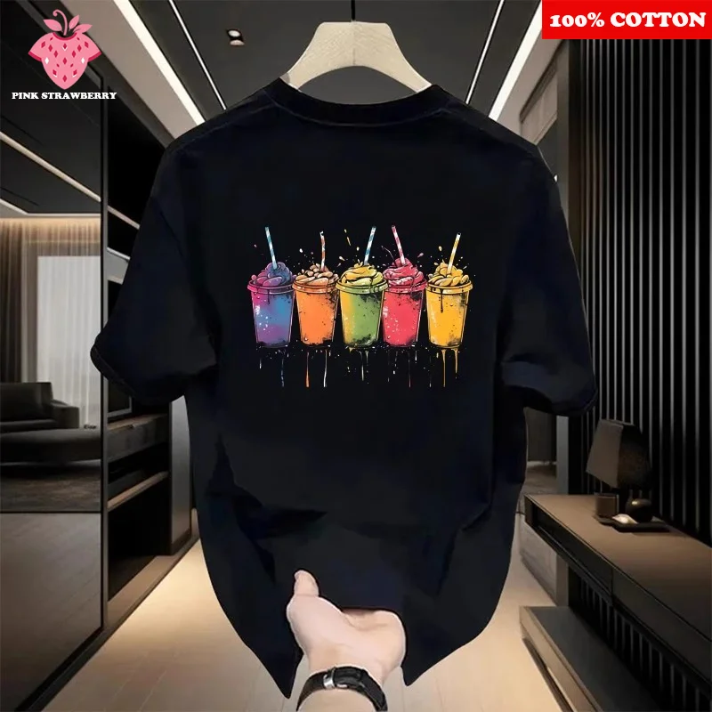 American Colorful Pattern print T-shirt Men 2025 Summer New 100% Cotton Casual Short sleeve Loose T-shirt Y2k Top mens clothing
American Colorful Pattern print T-shirt Men 2025 Summer New 100% Cotton Casual Short sleeve Loose T-shirt Y2k Top mens clothing