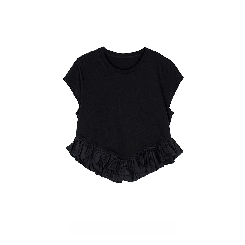 Повседневная женская футболка свободного кроя с кружевом, хлопковый топ с коротким рукавом, модный стиль OT054, коллекция Осень 2024
Повседневная женская футболка свободного кроя с кружевом, хлопковый топ с коротким рукавом, модный стиль OT054, коллекция Осень 2024