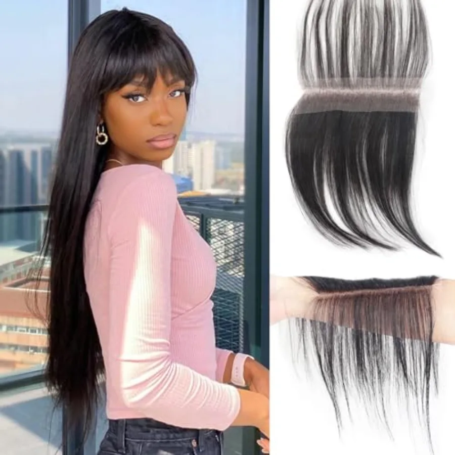 HD Transparent Lace Bangs with Baby Hairline 6x1 Invisible Swiss Lace Replacement Hairpiece, 100% Remy Human Hair, Natural Colo
HD Transparent Lace Bangs with Baby Hairline 6x1 Invisible Swiss Lace Replacement Hairpiece, 100% Remy Human Hair, Natural Colo