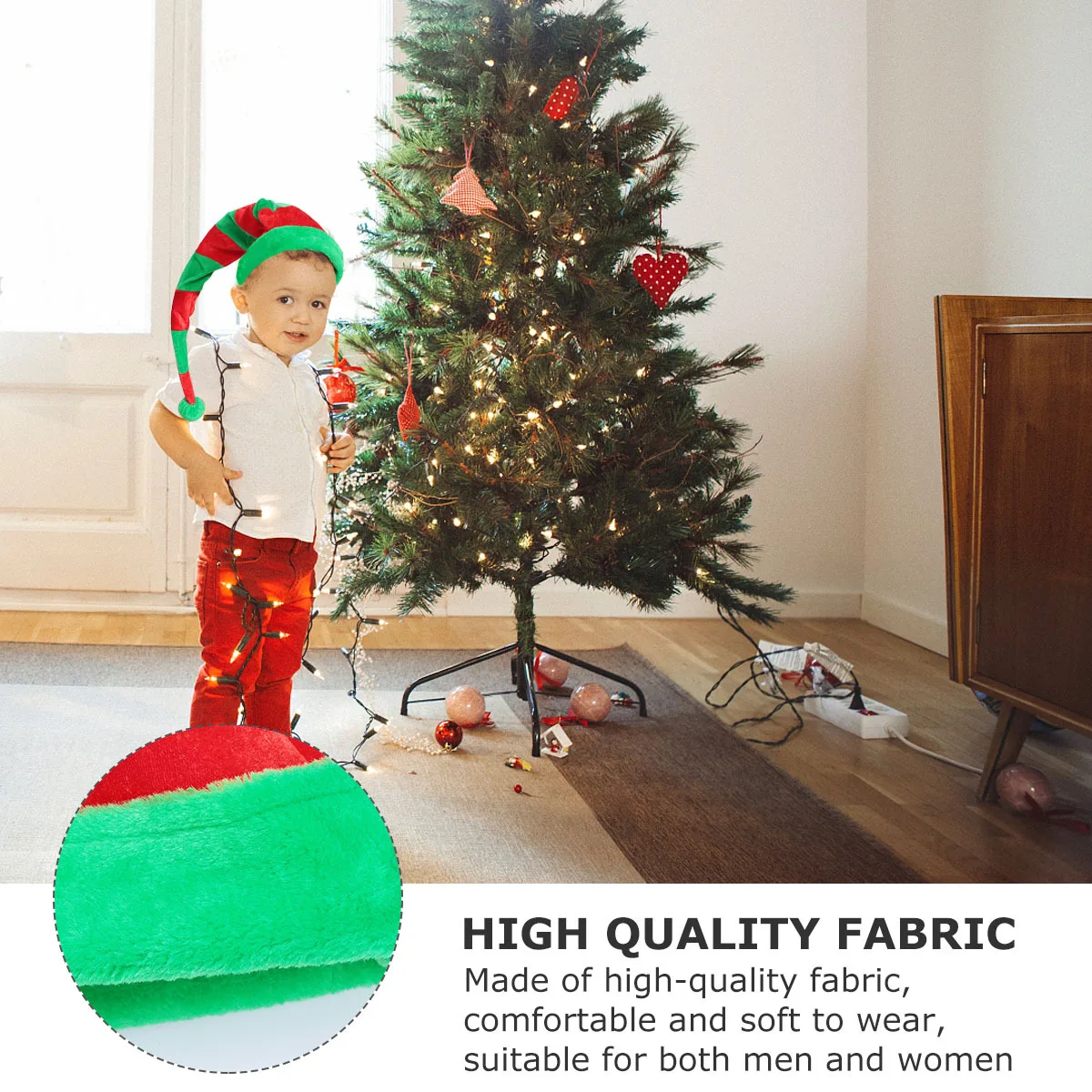 Elf Hat Red Green Striped Pompon Christmas Party Costume Funny Novelty Hat For Men Women Festival Photo Prop
Elf Hat Red Green Striped Pompon Christmas Party Costume Funny Novelty Hat For Men Women Festival Photo Prop