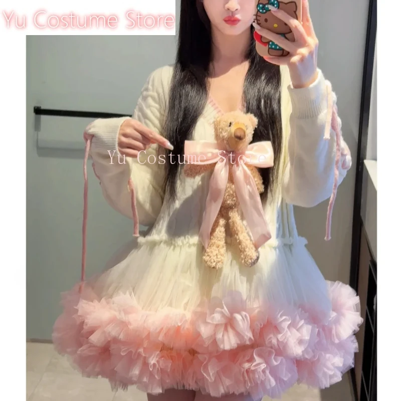 Autumn and Winter Splicing Heavy Industry Mesh Fluffy Bear Doll Loose Cute Sweater Dress Elegant and Chic Dress for WomenCostume
Autumn and Winter Splicing Heavy Industry Mesh Fluffy Bear Doll Loose Cute Sweater Dress Elegant and Chic Dress for WomenCostume