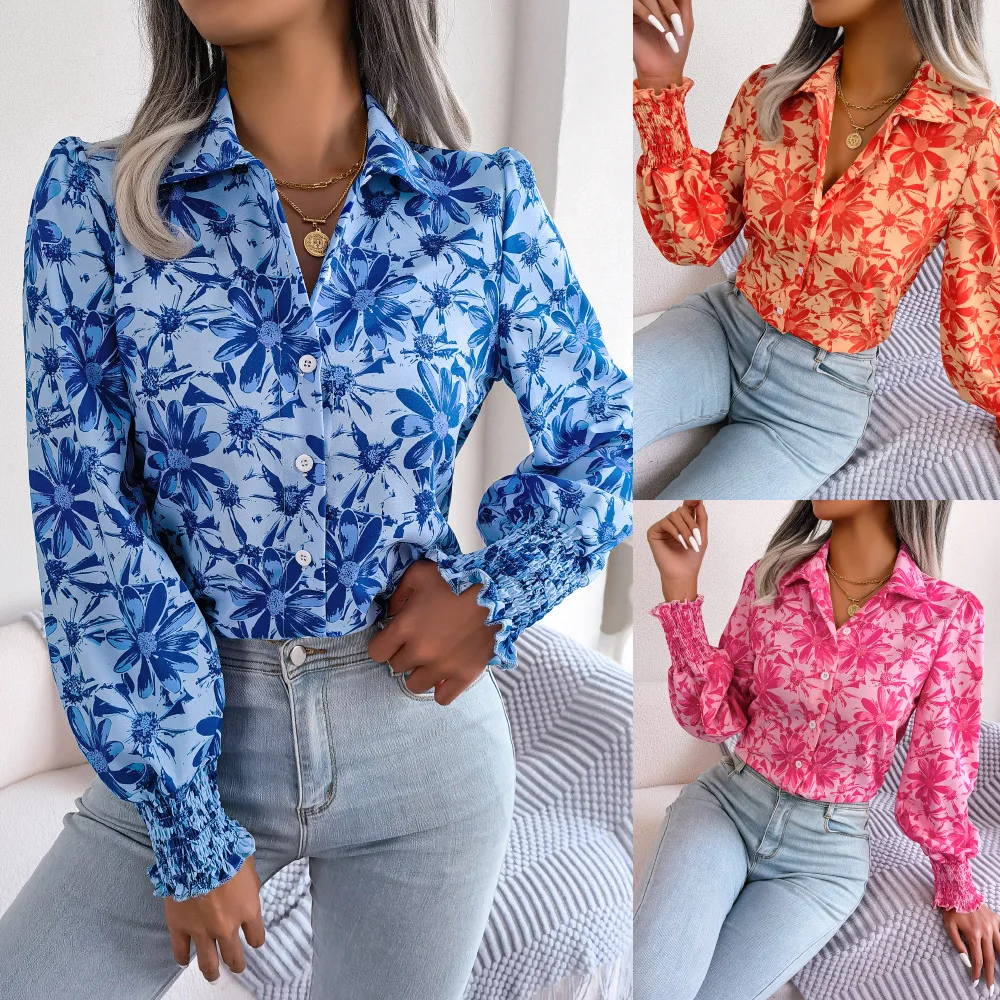 Ins Style Real Shot Spring/summer Printed Women's Top Casual Lantern Sleeves Contrasting Flower Collar Shirt
Ins Style Real Shot Spring/summer Printed Women's Top Casual Lantern Sleeves Contrasting Flower Collar Shirt