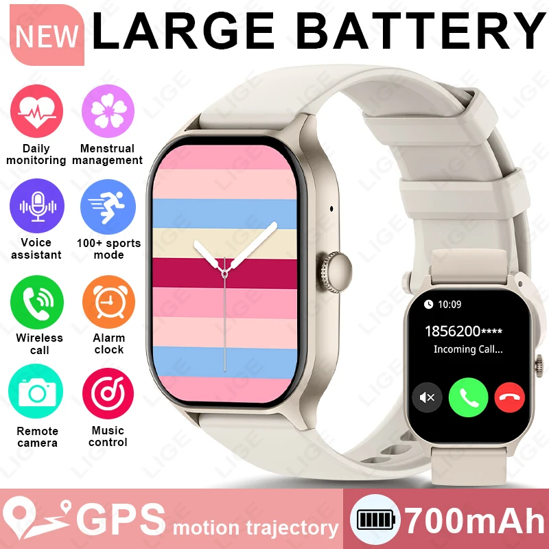 2026 New ECG Smart Watch Women BT Call Heart Rate Blood lipids Uric acid Health Monit Watches AI Voice 450mAh Sports Smartwatch
2026 New ECG Smart Watch Women BT Call Heart Rate Blood lipids Uric acid Health Monit Watches AI Voice 450mAh Sports Smartwatch