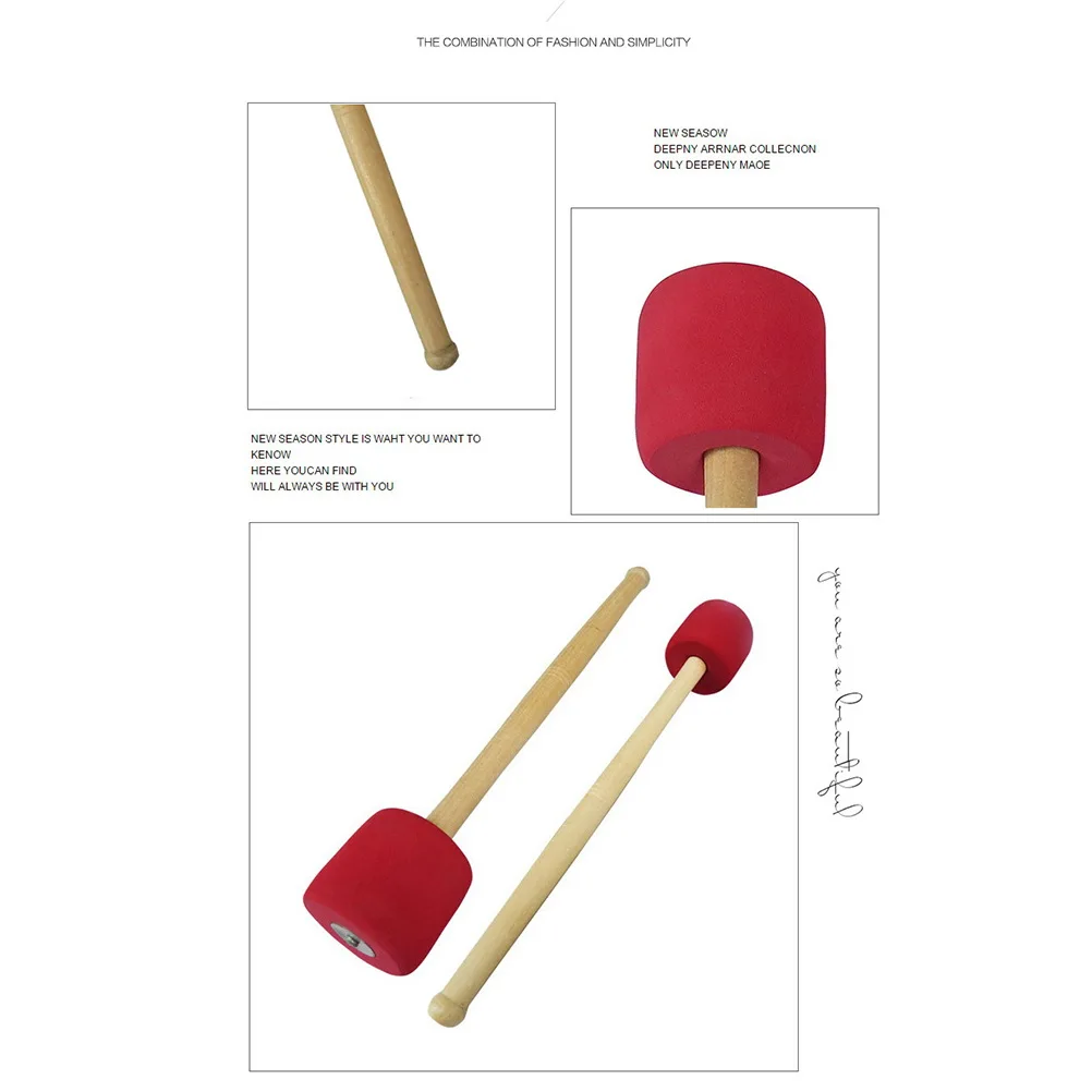 Big Drum Hammer Drumstick Bass Drum Wood Handle Premium Material Thick Foam Portable Non Slip Percussion Supplies
Big Drum Hammer Drumstick Bass Drum Wood Handle Premium Material Thick Foam Portable Non Slip Percussion Supplies