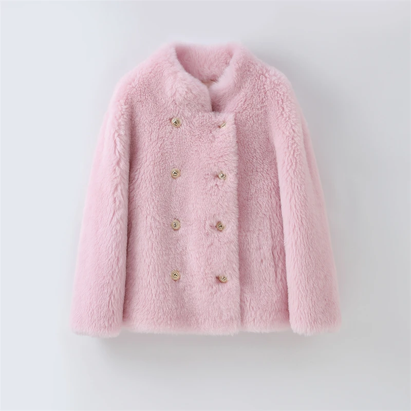 Lady Girl's Real Wool Fur Short Warm Jacket Women Sheep Shearling Solid Winter Coat Casual Overcoat H23261
Lady Girl's Real Wool Fur Short Warm Jacket Women Sheep Shearling Solid Winter Coat Casual Overcoat H23261