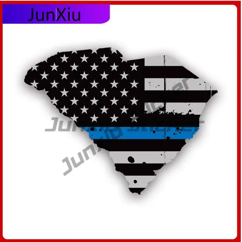 Distressed South Carolina State Shaped Subdued Us Flag Thin Blue Line Sticker Sticker Uv Protected Decals Police State Flag
Distressed South Carolina State Shaped Subdued Us Flag Thin Blue Line Sticker Sticker Uv Protected Decals Police State Flag
