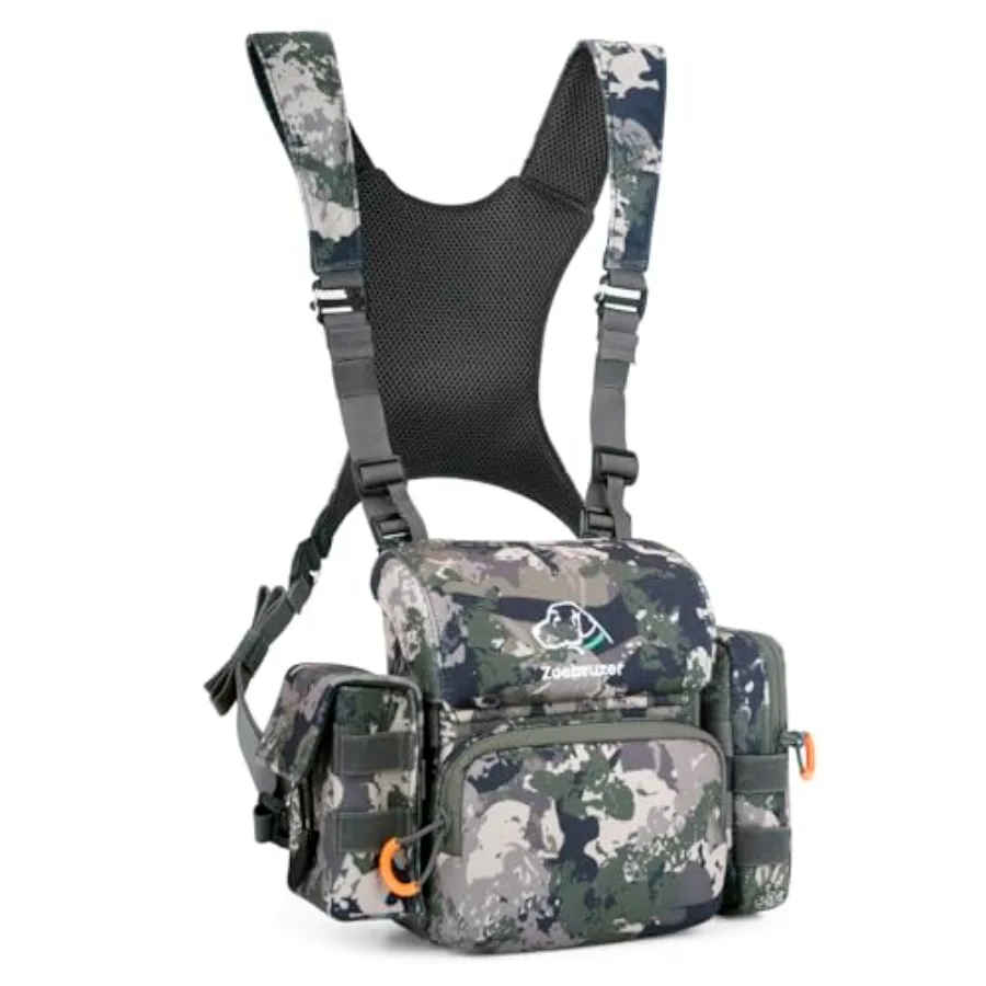 Binocular Harness Chest Pack Bino Harness Bag with Rangefinder Pouch and Rain Cover Molle System Multifunction Hunting Pack
Binocular Harness Chest Pack Bino Harness Bag with Rangefinder Pouch and Rain Cover Molle System Multifunction Hunting Pack