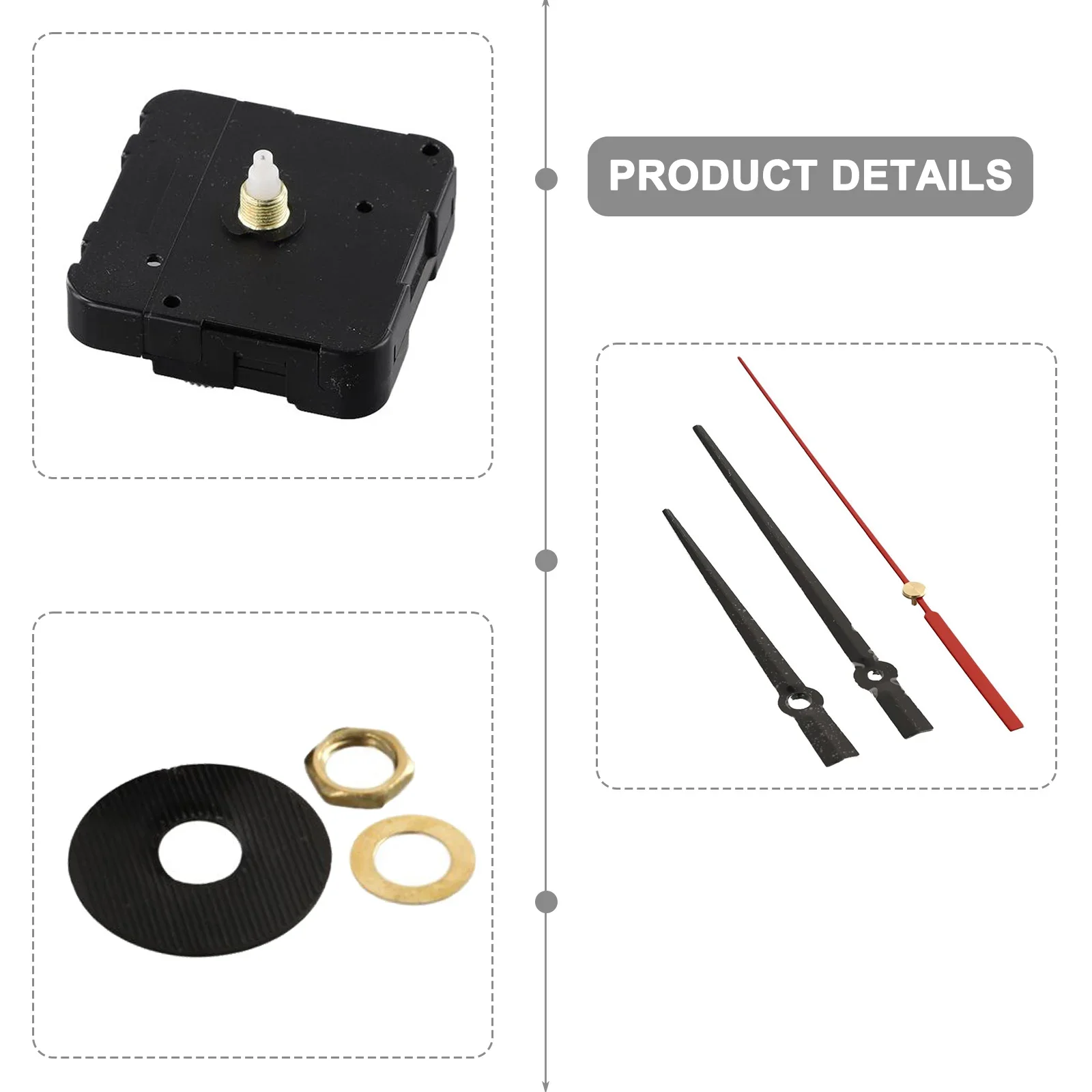 Movement Quartz Wall Clock 24-hour Repair Movement Replacement Parts Silent Hand Kit Hands Quartz Clock Fashion
Movement Quartz Wall Clock 24-hour Repair Movement Replacement Parts Silent Hand Kit Hands Quartz Clock Fashion