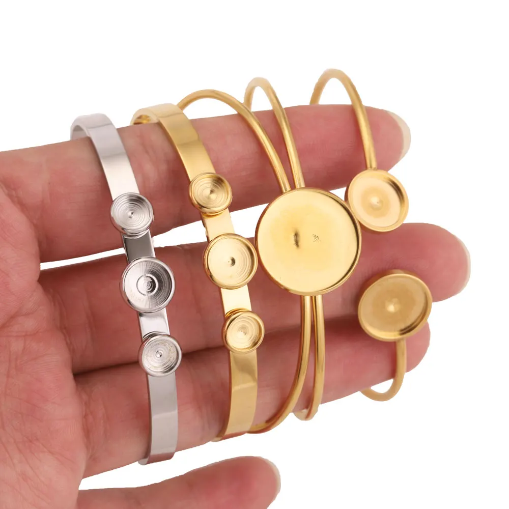 2pcs Adjustable Stainless Steel Gold-Plate Braclets Jewelry Finding Fit 12mm Cabochon Base DIY Bracelet for Jewelry Making
2pcs Adjustable Stainless Steel Gold-Plate Braclets Jewelry Finding Fit 12mm Cabochon Base DIY Bracelet for Jewelry Making