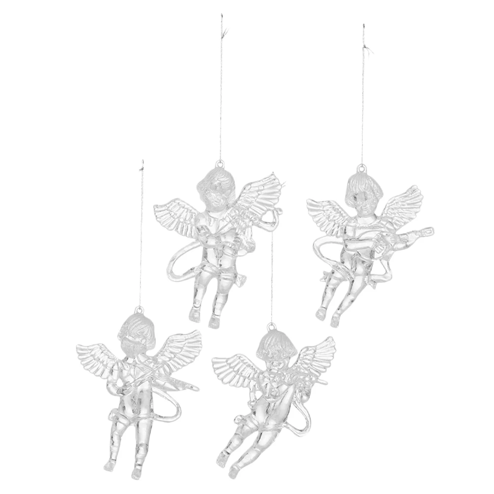 4 Pcs Transparent Hanging Angels Clear Acrylic Xmas naments Christmas Tree Decorations Festive Pendant DIY Decor Craft
4 Pcs Transparent Hanging Angels Clear Acrylic Xmas naments Christmas Tree Decorations Festive Pendant DIY Decor Craft