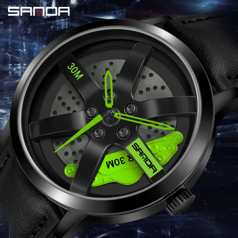 SANDA P1061Men's Watches Sport Waterproof CustomMen Car Wheel Watch Design Rim Hub Creative Quartz WristWatch Relogio Masculino
SANDA P1061Men's Watches Sport Waterproof CustomMen Car Wheel Watch Design Rim Hub Creative Quartz WristWatch Relogio Masculino