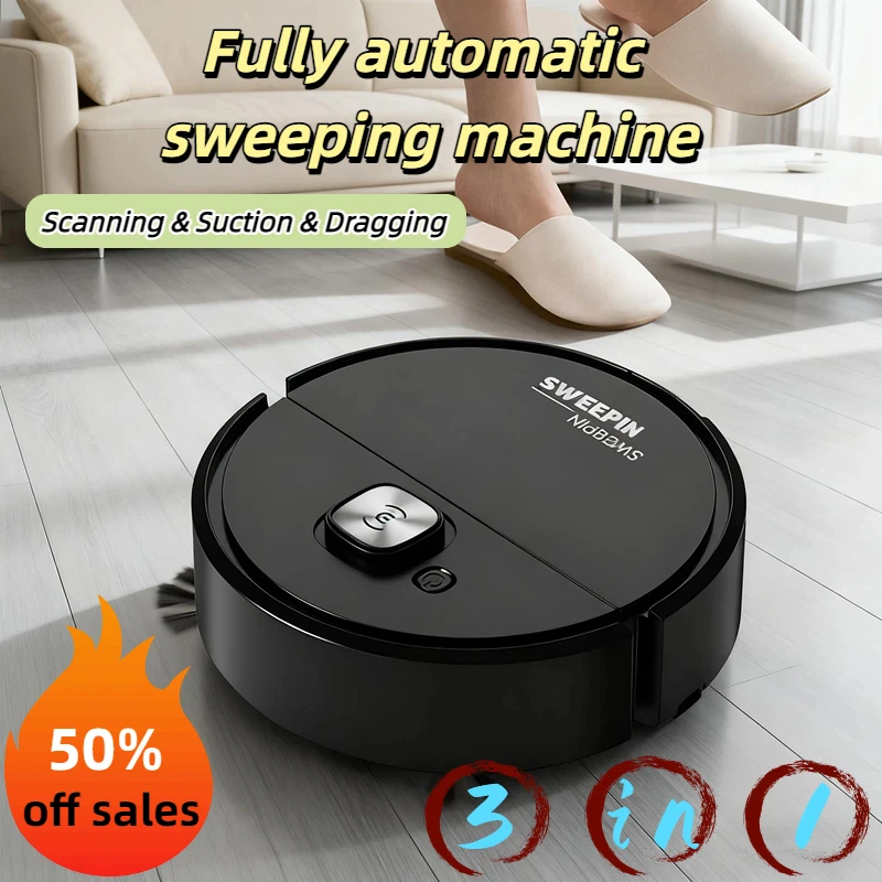 2026 3-in-1 Low Noise Mini Sweeping Robot Intelligent Sweeping Integrated Fully Automatic Cleaning Sweeping Machine Appliance
2026 3-in-1 Low Noise Mini Sweeping Robot Intelligent Sweeping Integrated Fully Automatic Cleaning Sweeping Machine Appliance