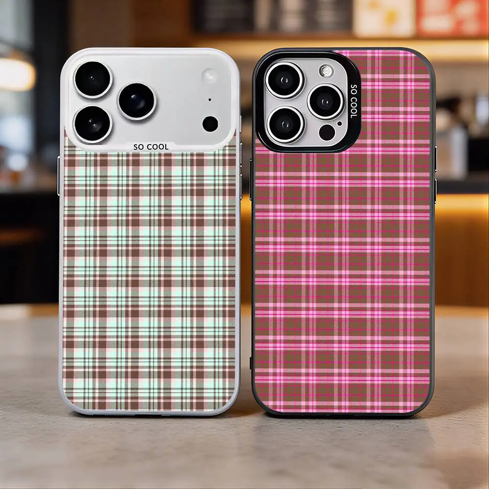 Classic Contrasting Color Scottish Plaid Pattern Phone Case For iPhone 17, 15,14,12,11 Plus,Pro Max Colorful Silver Funda Cover
Classic Contrasting Color Scottish Plaid Pattern Phone Case For iPhone 17, 15,14,12,11 Plus,Pro Max Colorful Silver Funda Cover