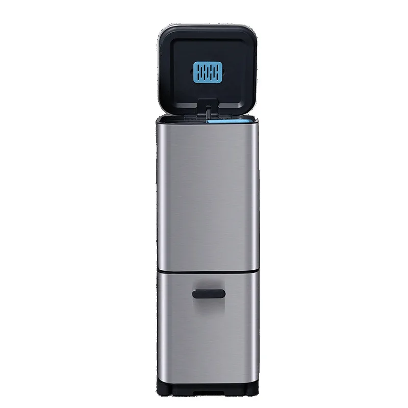 Double classification large trash can household kitchen wet and dry intelligent induction stainless steel trash can large capaci
Double classification large trash can household kitchen wet and dry intelligent induction stainless steel trash can large capaci