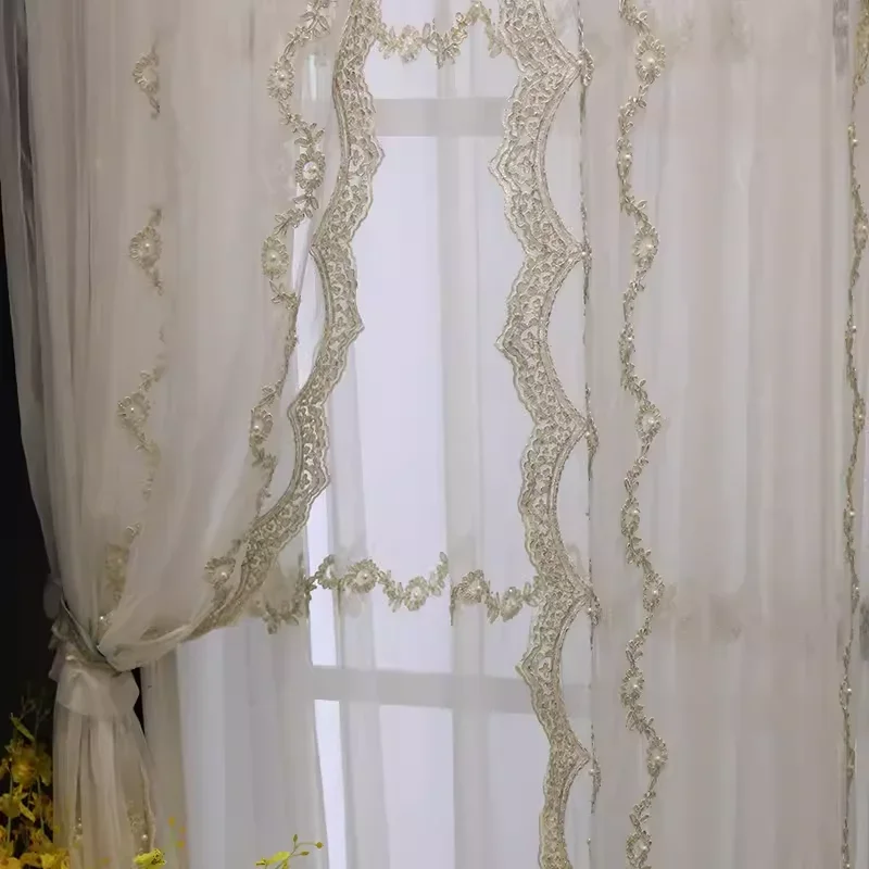 Customized French Lace White Romantic Gauze Curtains for Living Dining Room Bedroom Rococo Style Curtains Light Luxury Retro
Customized French Lace White Romantic Gauze Curtains for Living Dining Room Bedroom Rococo Style Curtains Light Luxury Retro
