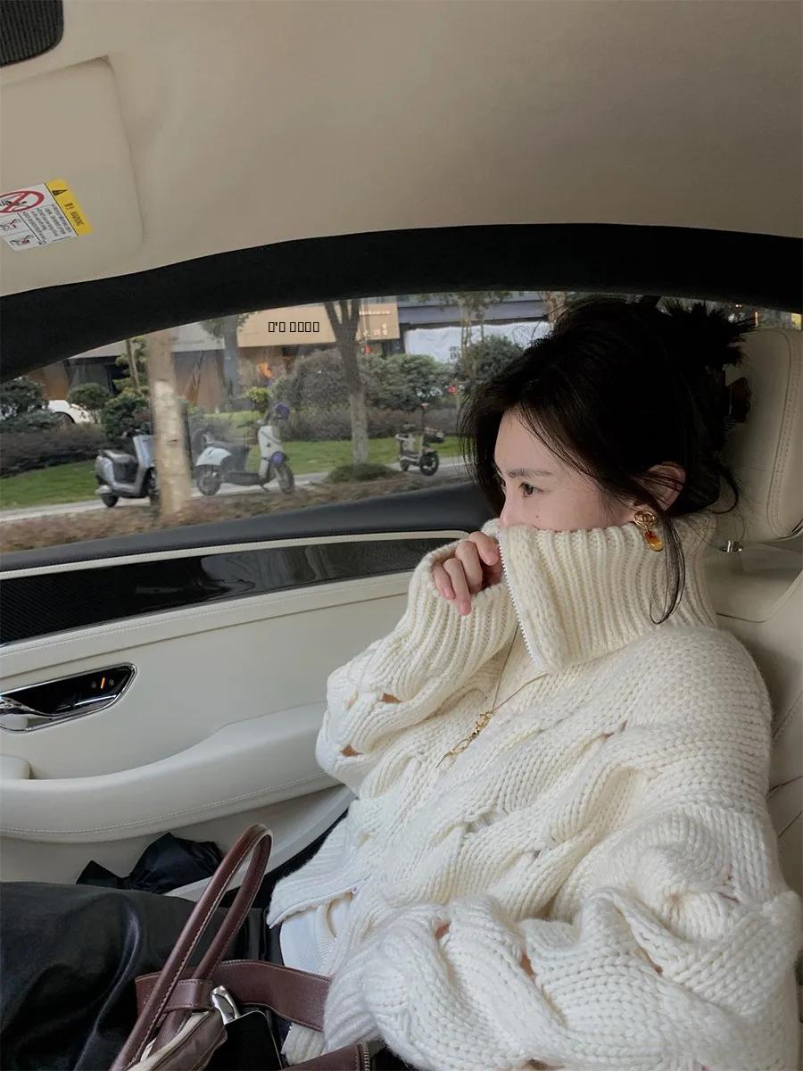 Faionable Double Zipper Knotted Wool Sweater Camere Mongolia Yarn ASM ANNA Commute Sle Loose Fit Hollow out Long Sve...
Faionable Double Zipper Knotted Wool Sweater Camere Mongolia Yarn ASM ANNA Commute Sle Loose Fit Hollow out Long Sve...