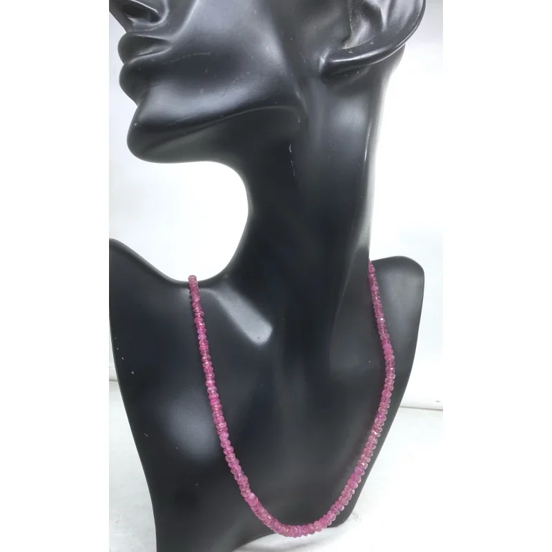 Ruby Faceted Necklace – 20” Pink 4-5mm Round Beaded Sterling Silver
Ruby Faceted Necklace – 20” Pink 4-5mm Round Beaded Sterling Silver