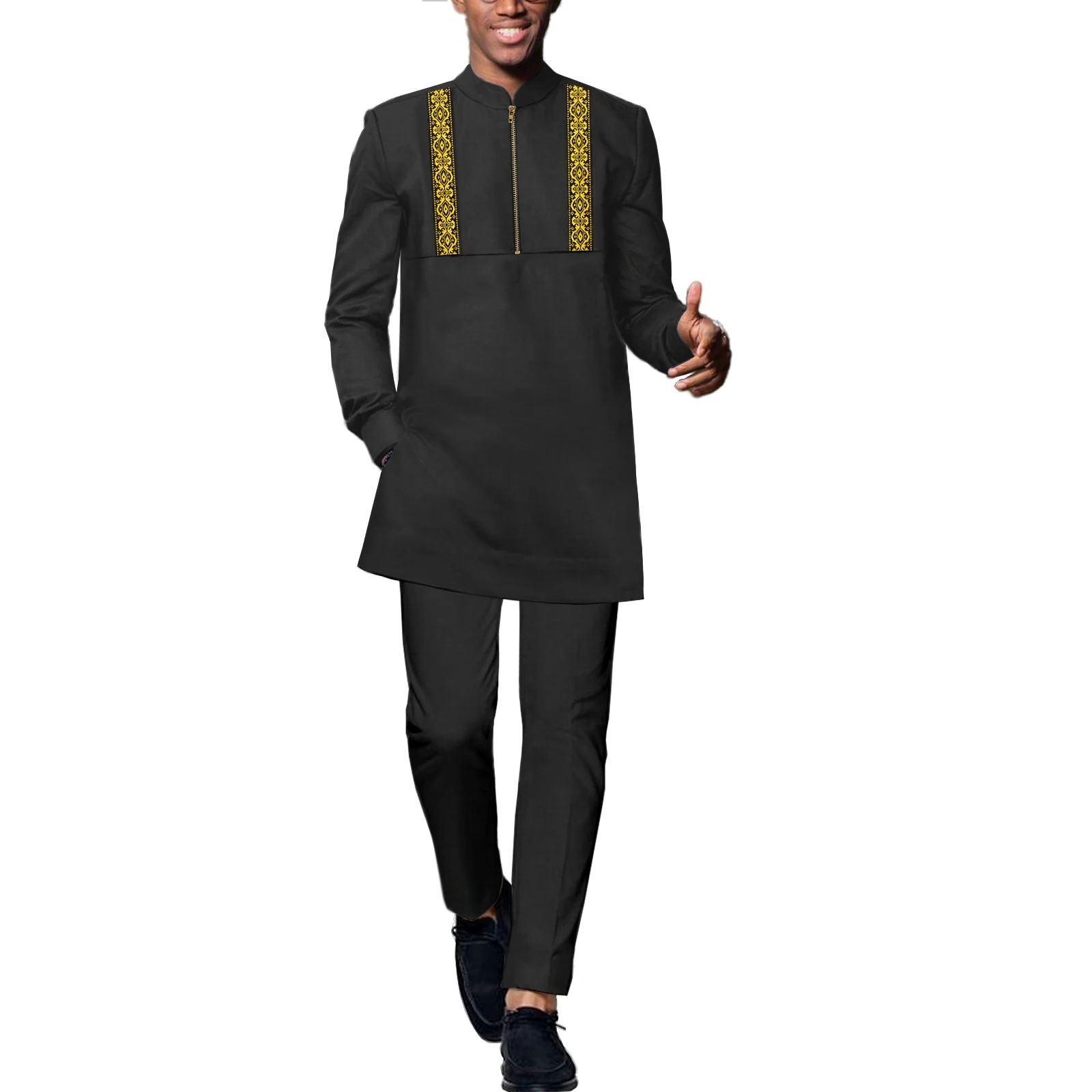 African Suits for Men,Fashion Long Sleeve Dashiki Casual Tribal Attire for Weddings, Events, Parties FF2416255
African Suits for Men,Fashion Long Sleeve Dashiki Casual Tribal Attire for Weddings, Events, Parties FF2416255