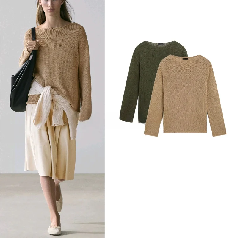 Loose Fit Knitwear Long Sleeve Hollow out Boat Neck Lazy Style Women's Spring Summer New Arrival Polyester Fiber Casual round...
Loose Fit Knitwear Long Sleeve Hollow out Boat Neck Lazy Style Women's Spring Summer New Arrival Polyester Fiber Casual round...
