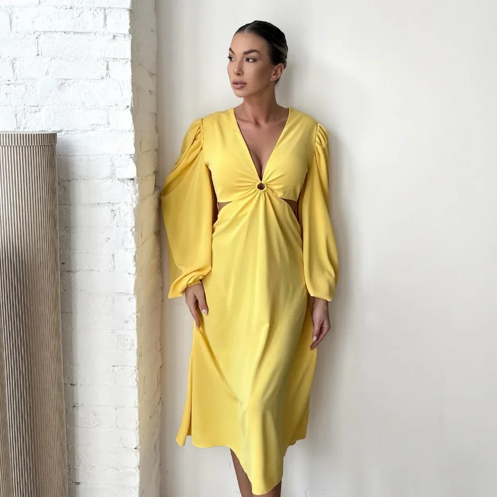 Customized Exquisite Jersey Pleat Straight V-neck Midi Dresses Cocktail Dresses Formal Casual Simple Retro Fashion Elegant High
Customized Exquisite Jersey Pleat Straight V-neck Midi Dresses Cocktail Dresses Formal Casual Simple Retro Fashion Elegant High