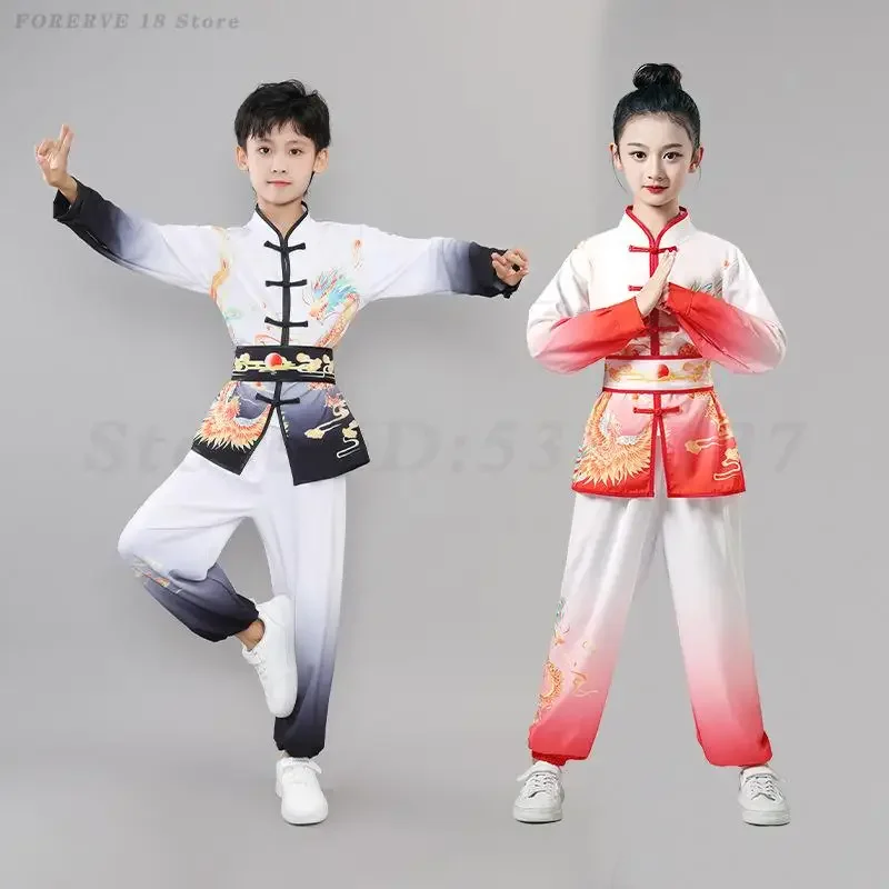 Boys Girls Chinese Martial Arts Performance Costume Kids Kung Fu Tai Chi Outfit Traditional Wing Chun Training Exercise Clothes
Boys Girls Chinese Martial Arts Performance Costume Kids Kung Fu Tai Chi Outfit Traditional Wing Chun Training Exercise Clothes