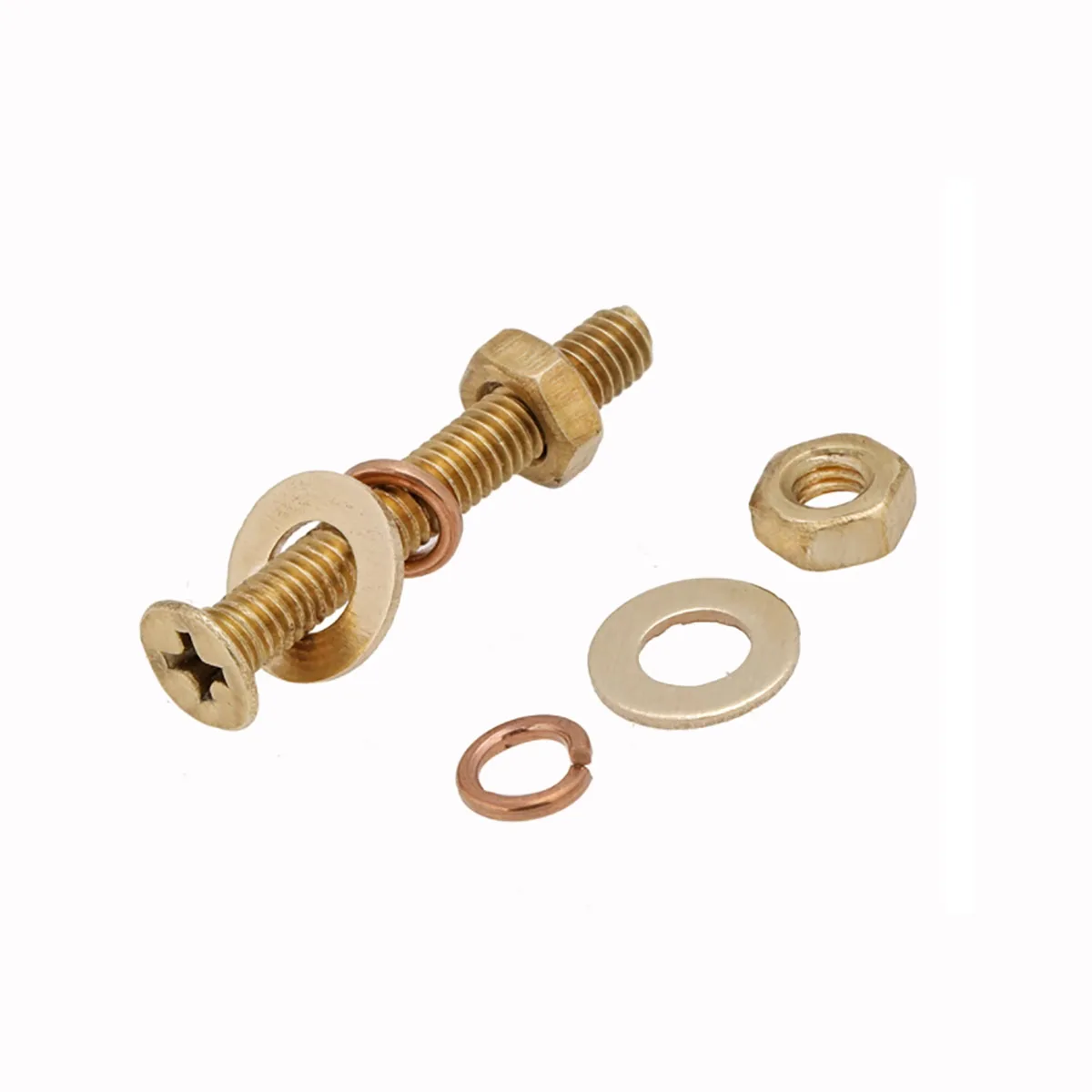 Standard Brass Countersunk Head Cross Screw Flat Spring Washer Nut Combination Set Flat Head Machine Tooth Screw
Standard Brass Countersunk Head Cross Screw Flat Spring Washer Nut Combination Set Flat Head Machine Tooth Screw