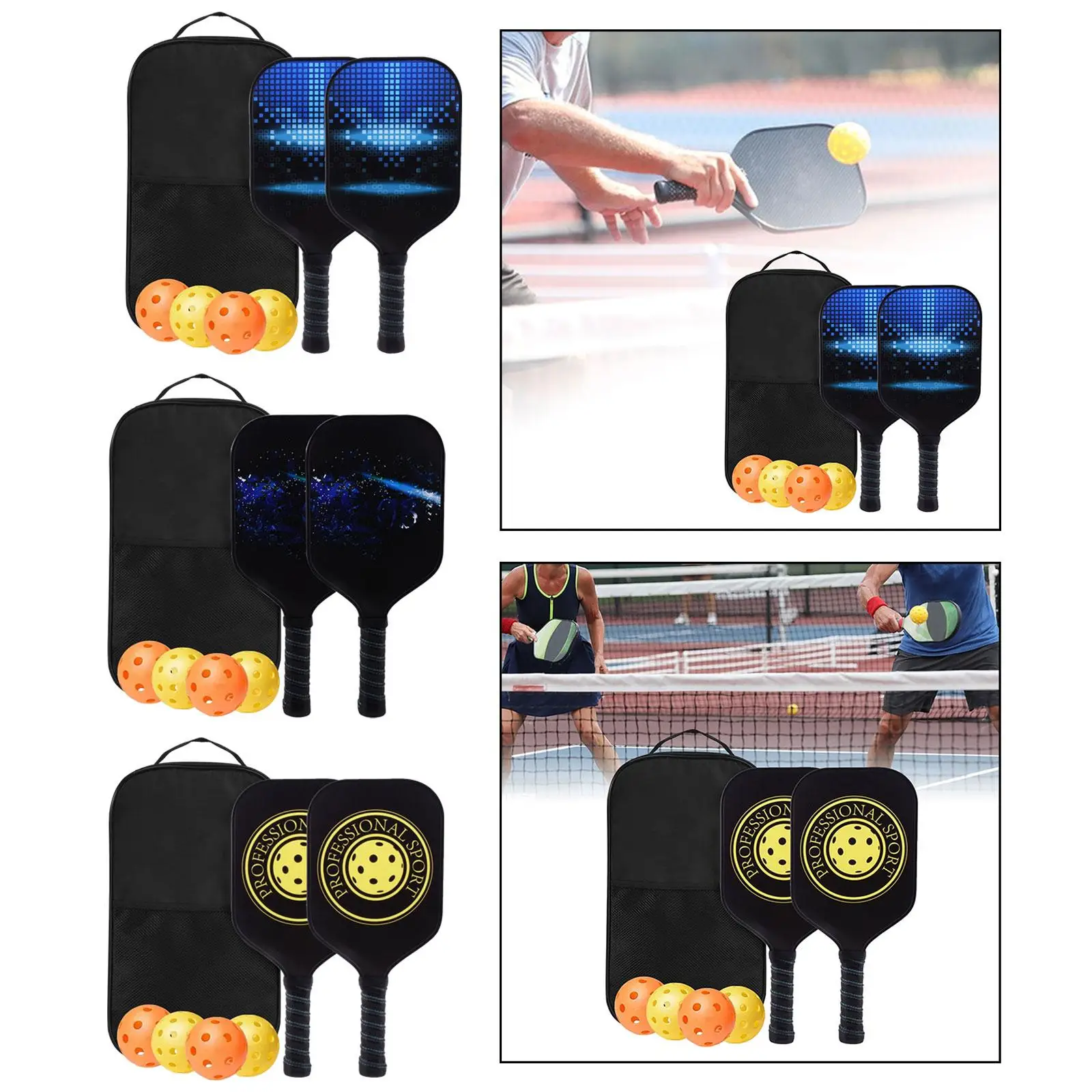 with Storage Bag Portable Lightweight Nonslip Grip Raquette Pickleball Rackets for Traction and Stability
with Storage Bag Portable Lightweight Nonslip Grip Raquette Pickleball Rackets for Traction and Stability