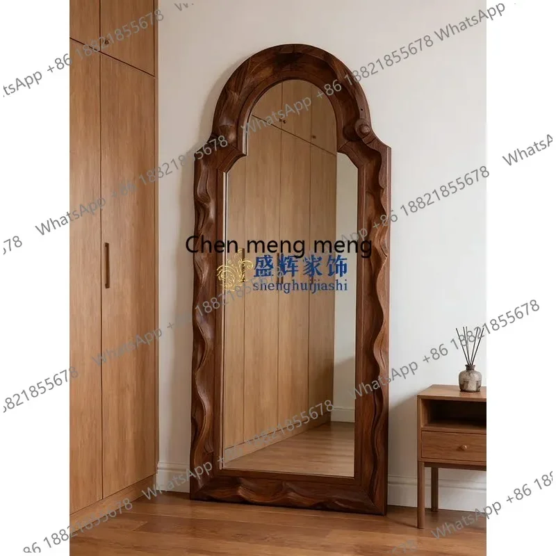 R Mid-style arched full-length mirror home living room floor-to-ceiling American retro entrance fitting mirror
R Mid-style arched full-length mirror home living room floor-to-ceiling American retro entrance fitting mirror