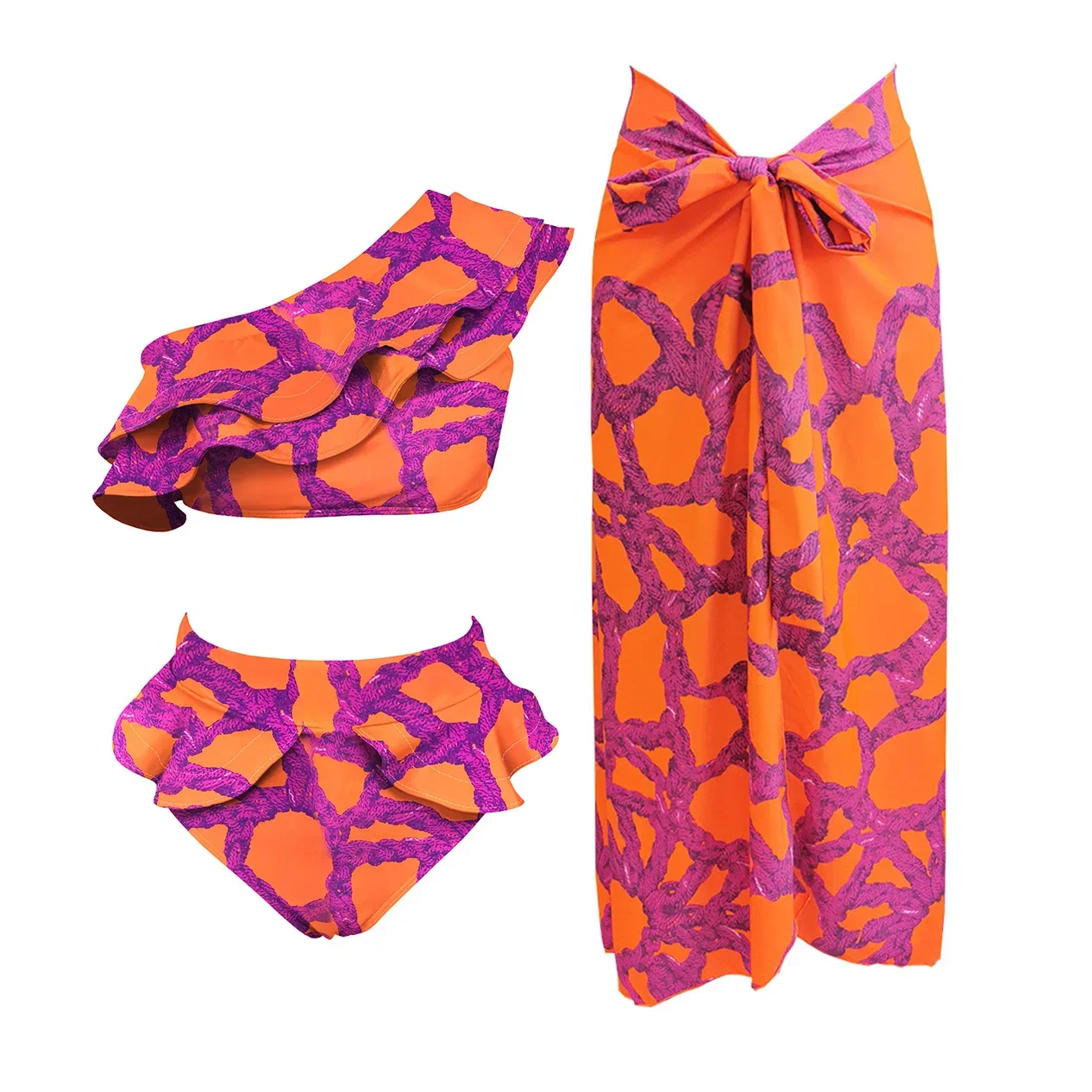 One Shoulder Ruffle Bikini Set With Cover Up High Quality Swimsuit Women Push Up Swimwear High Waist Monokini Desire Bodysuit
One Shoulder Ruffle Bikini Set With Cover Up High Quality Swimsuit Women Push Up Swimwear High Waist Monokini Desire Bodysuit