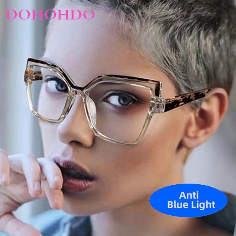 Luxury Designer Big Frame Cat Eye Candy Colors Glasses Women Men Optical Spectacle Protection Computer Anti-Blue Light Eyewear
Luxury Designer Big Frame Cat Eye Candy Colors Glasses Women Men Optical Spectacle Protection Computer Anti-Blue Light Eyewear