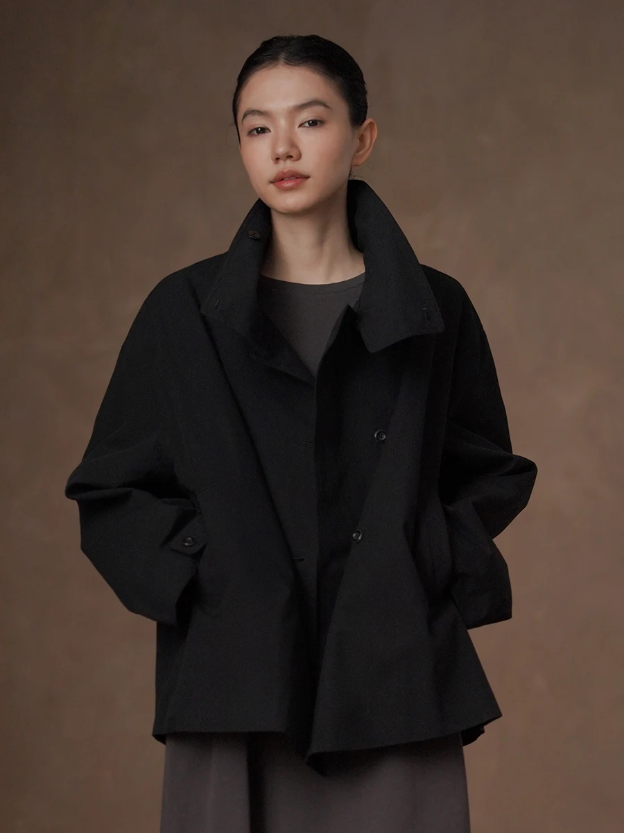 Slimming Effect 00% Cotton Casual Women's Long Sve Windbreaker Jaet Loose Fit Stand Collar Coat Simple Sle Spring Wear
Slimming Effect 00% Cotton Casual Women's Long Sve Windbreaker Jaet Loose Fit Stand Collar Coat Simple Sle Spring Wear